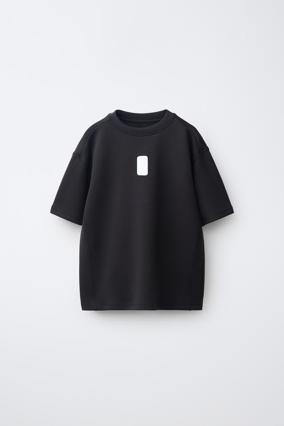CAMISETA SPORTY LOGO - Negro de Zara - Imagen 0