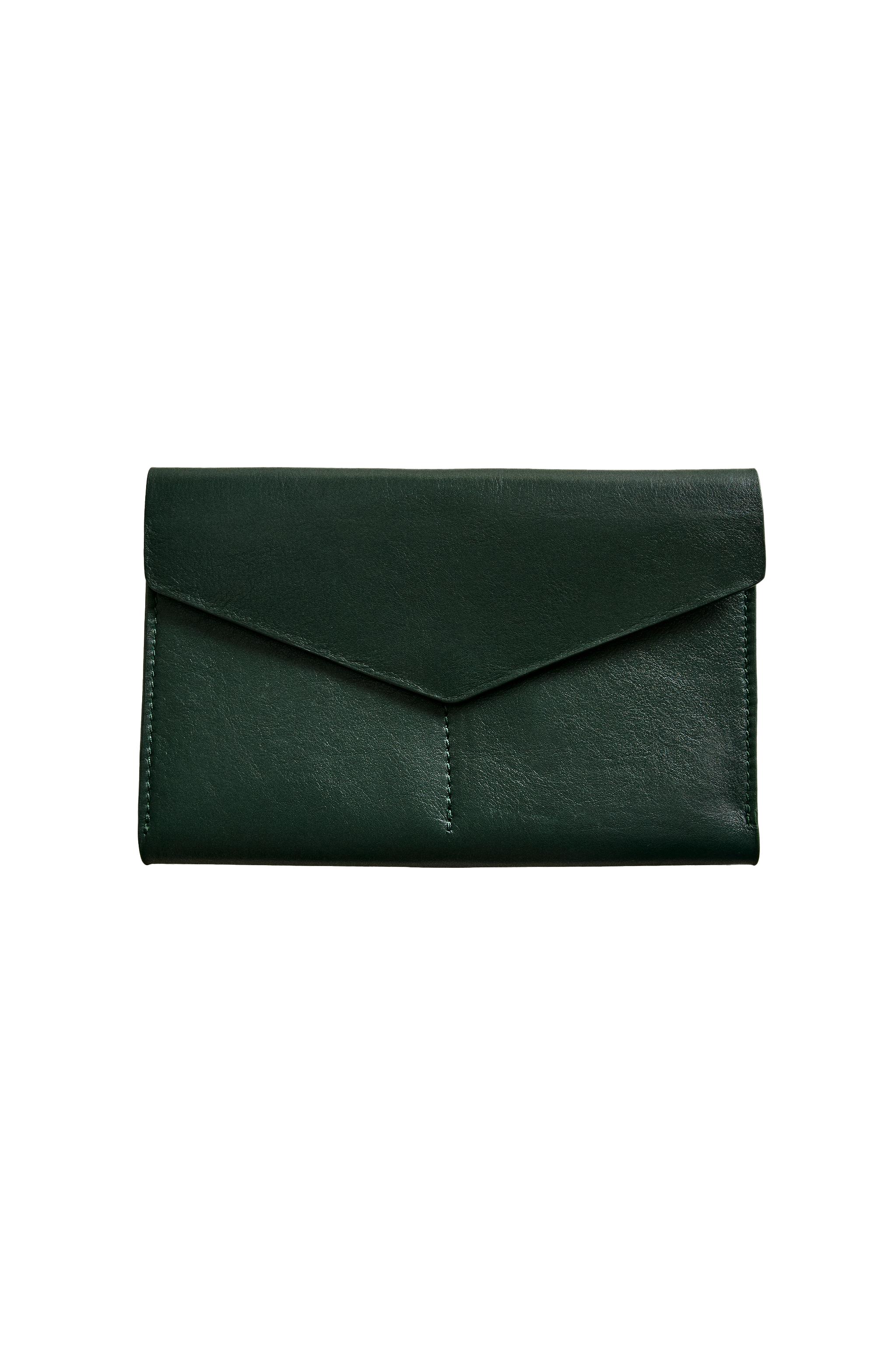 LEATHER CABLE ORGANIZER WALLET - Green | ZARA United States