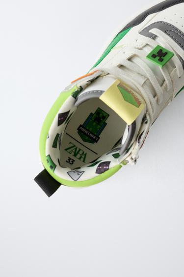 MINECRAFT © MOJANG AB. ™ HIGH-TOP SNEAKERS - Green by Zara - Image 6