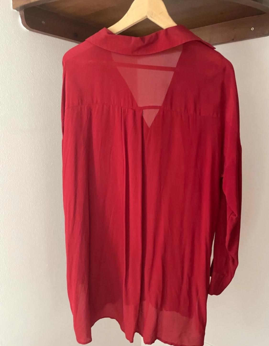 OVERSIZE SILK BLOUSE - Image 2