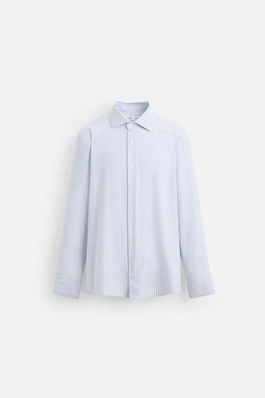 REGULAR FIT SHIRT - White / Navy by Zara