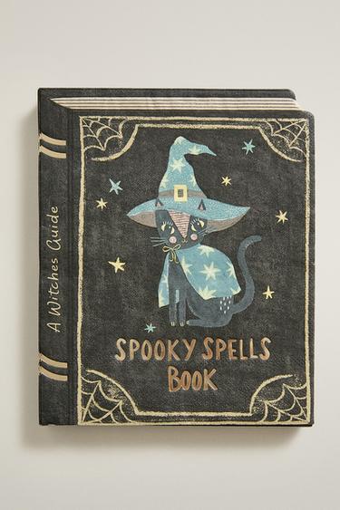 CHILDREN'S HALLOWEEN SPELLBOOK PAPER NAPKIN (SET OF 20) - Multicoloured by Zara