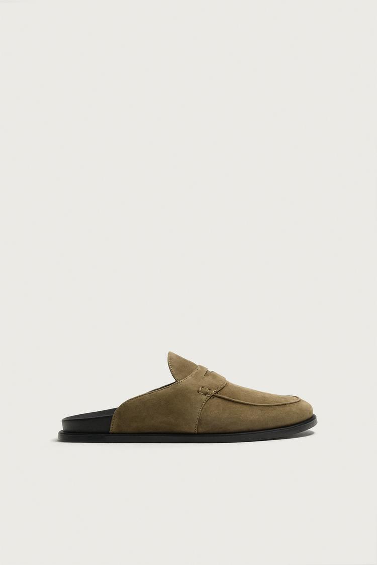 Mocasines tipo clog de cuero 4
