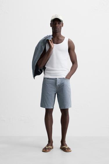 Zara RIB TANK TOP - White - Image 0