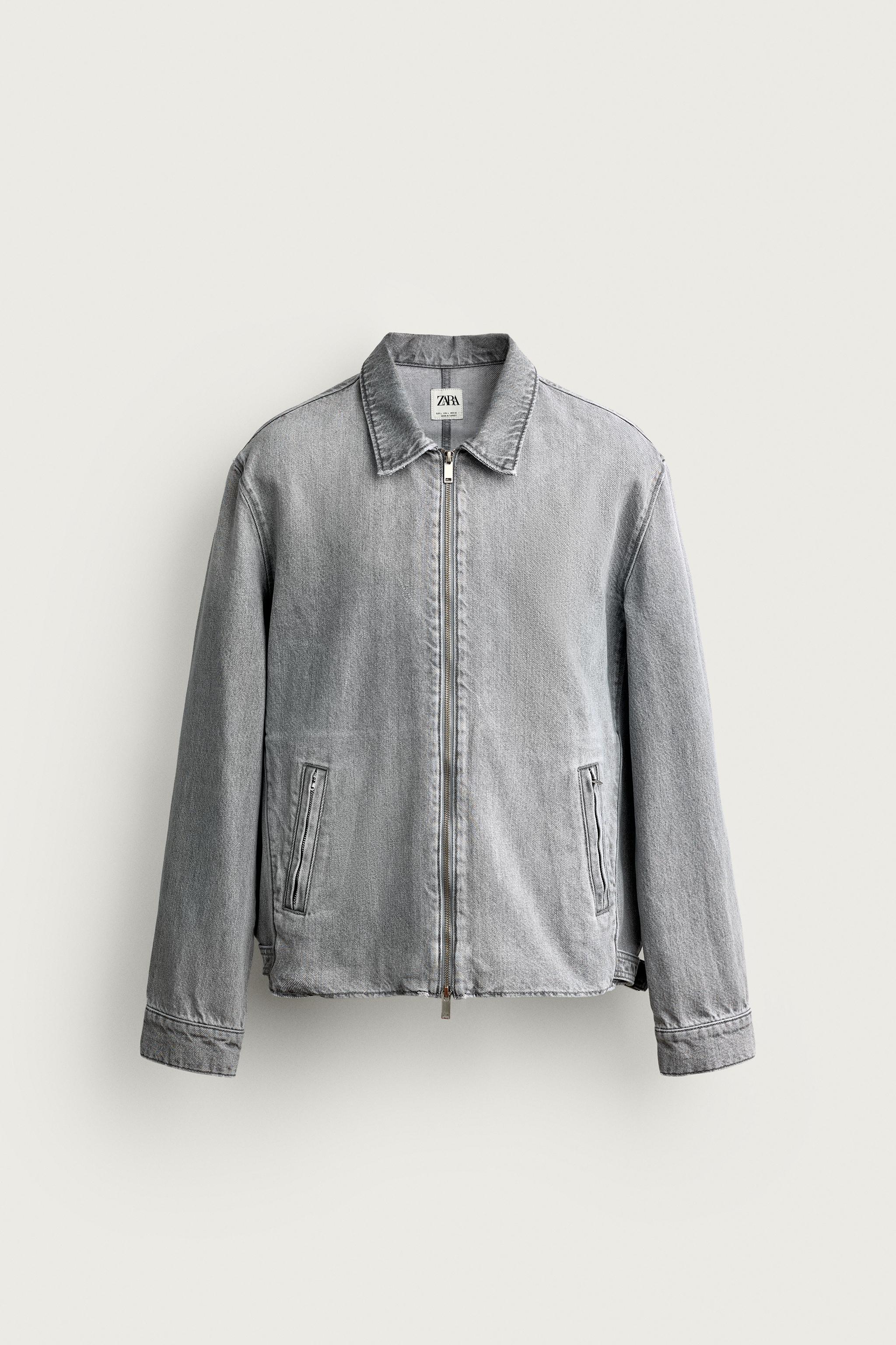 ジップウォッシュ デニムジャケット - グレー | ZARA Japan / 日本