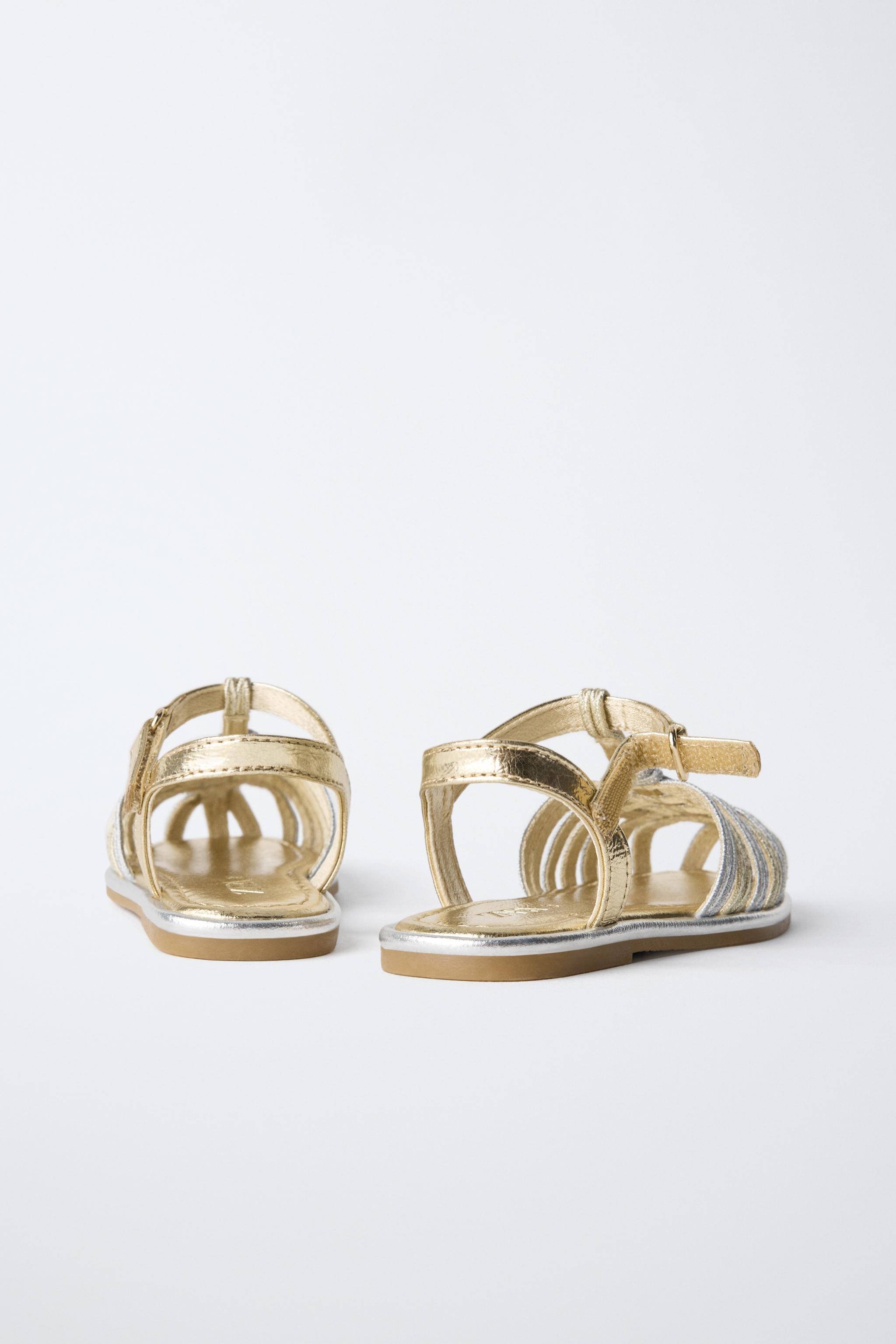Детские сандалии Zara METALLIC SANDALS — фото 6