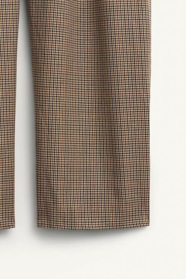 PANTALON DE COSTUME À CARREAUX EN LAINE ÉDITION LIMITÉE - Marron de Zara - Image 8