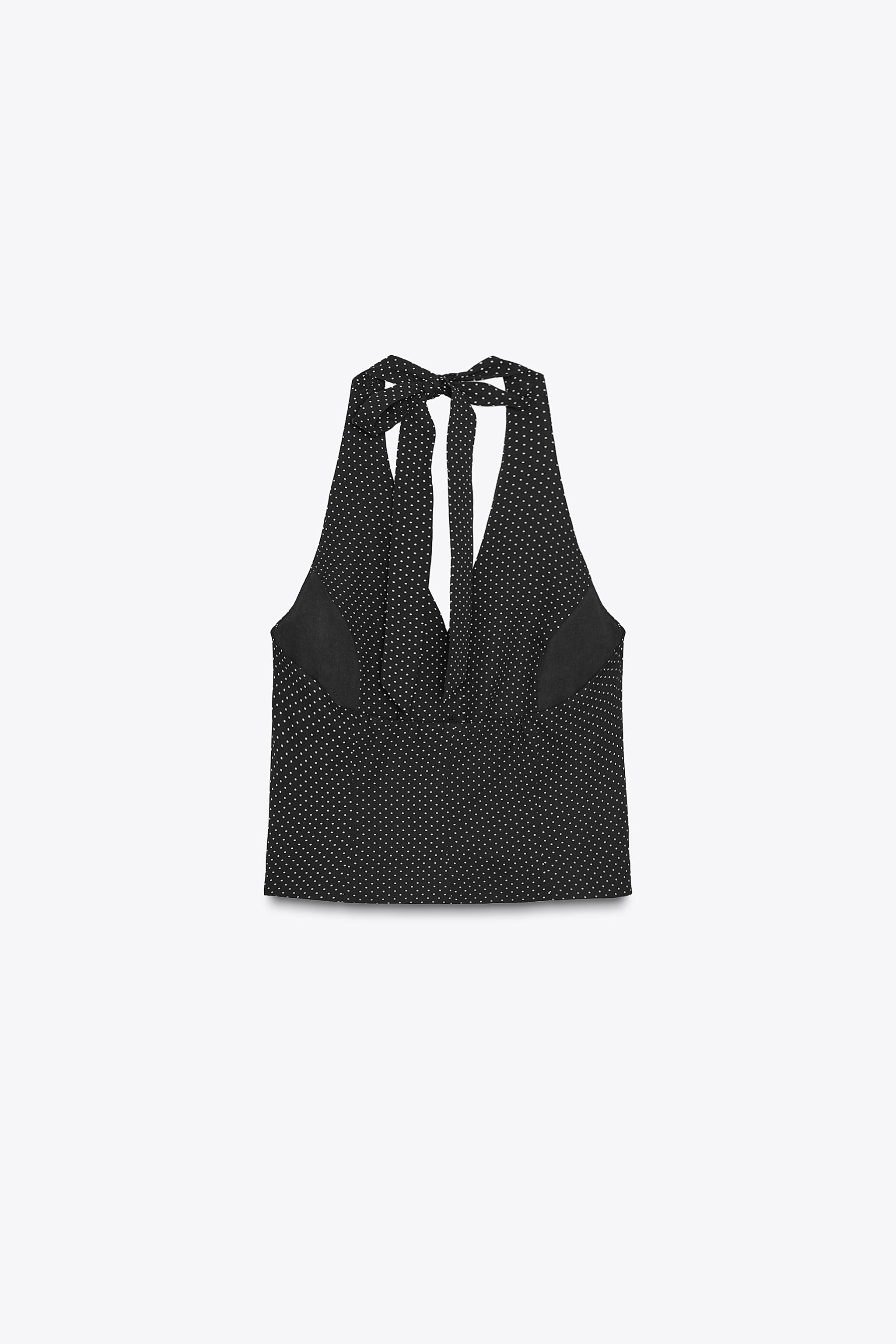 TOP GILET À POIS