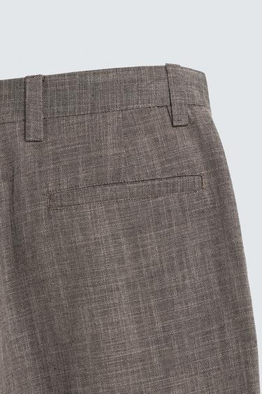 PANTALON DE COSTUME STRUCTURÉ - Marron clair de Zara - Image 8