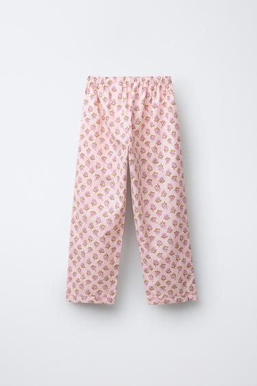 6-14 YEARS/ FLORAL SHIRT AND TROUSERS PYJAMAS - Pink by Zara - Image 4