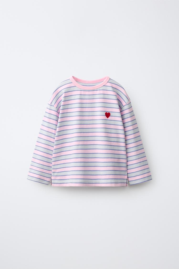 CAMISETA RAYAS CORAZÓN