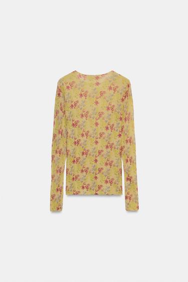 TOP EN MAILLE À IMPRIMÉ FLORAL - Multicolore de Zara - Image 5