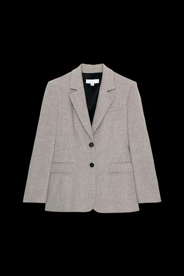 Zara RUSTIC TEXTURED BLAZER - Light sand - Image 0