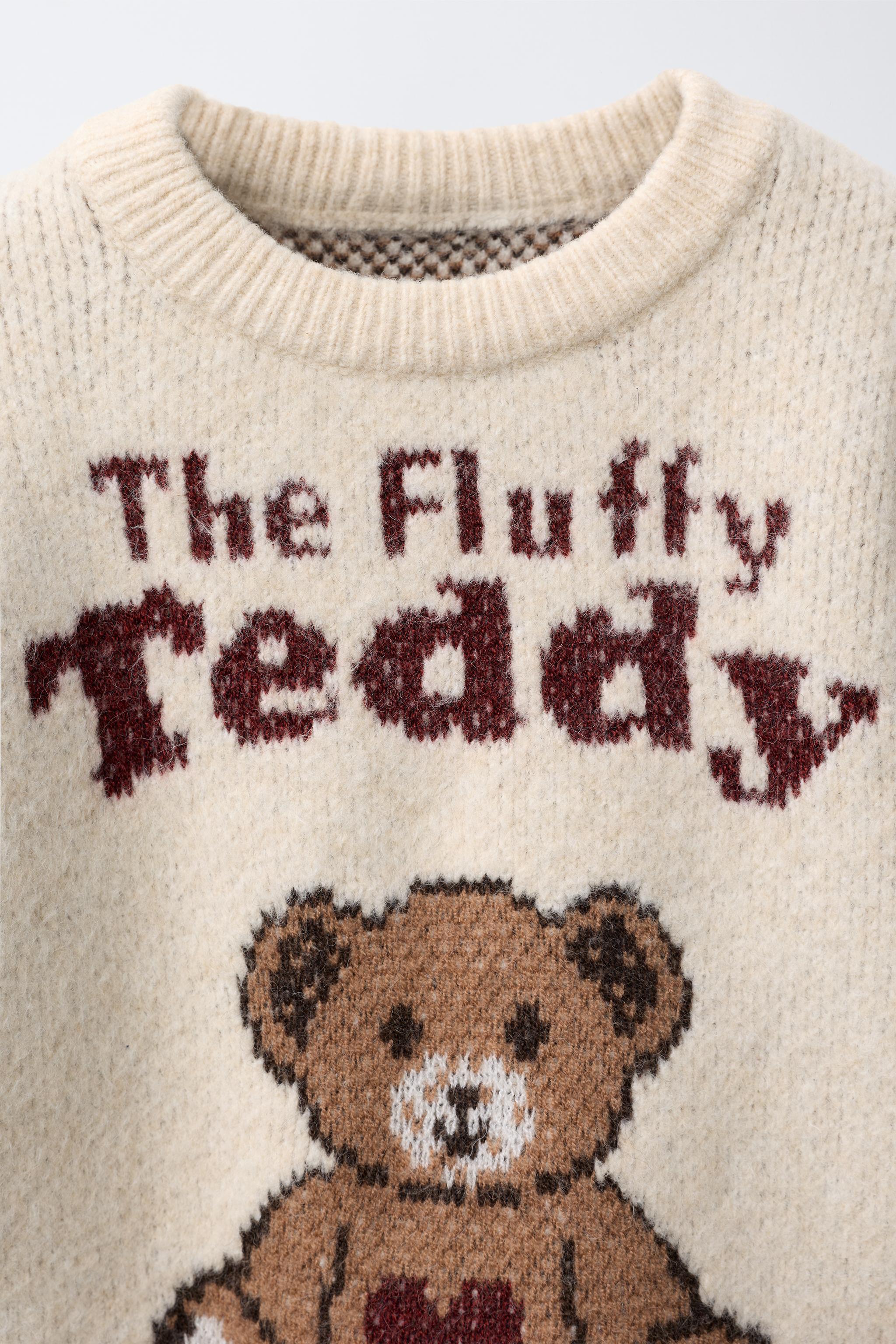 クマ柄ニットセーター - エクリュ | ZARA Japan / 日本