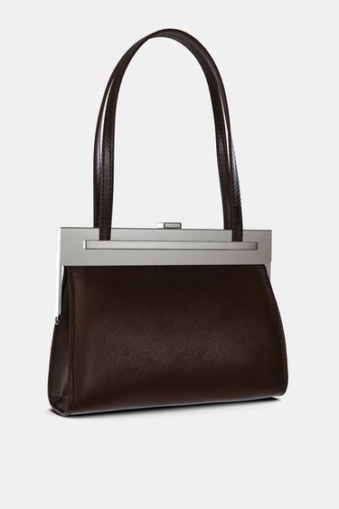 SAC PORTÉ ÉPAULE CLIP - Marron foncé de Zara - Image 5