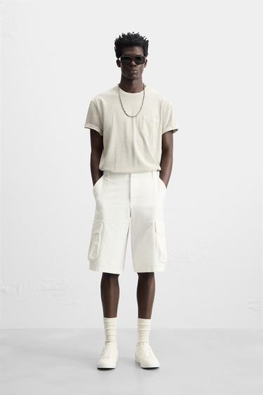 FADED RELAXED FIT T-SHIRT - White / Grey by Zara