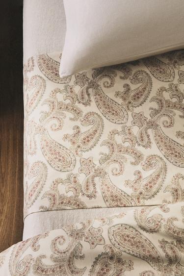 DRAP DE DESSUS IMPRIMÉ PAISLEY - Écru de Zara - Image 6