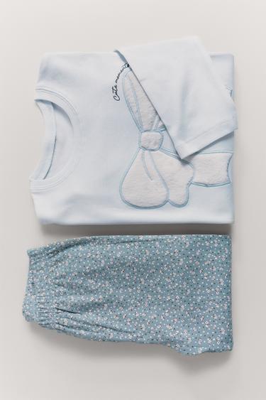 6-14 AÑOS/ PIJAMA LAZO EFECTO PELO - Azul claro de Zara