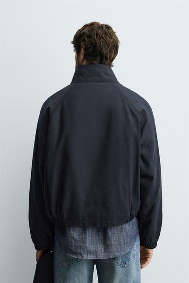 BLOUSON MATELASSÉ COUPE COURTE - Bleu de Zara - Image 2