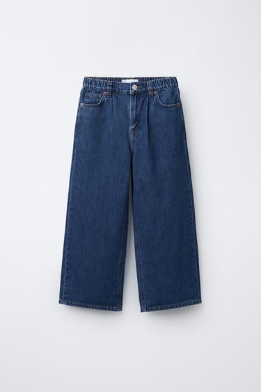 WIDE-LEG PLEATED JEANS - Blue by Zara - Image 0