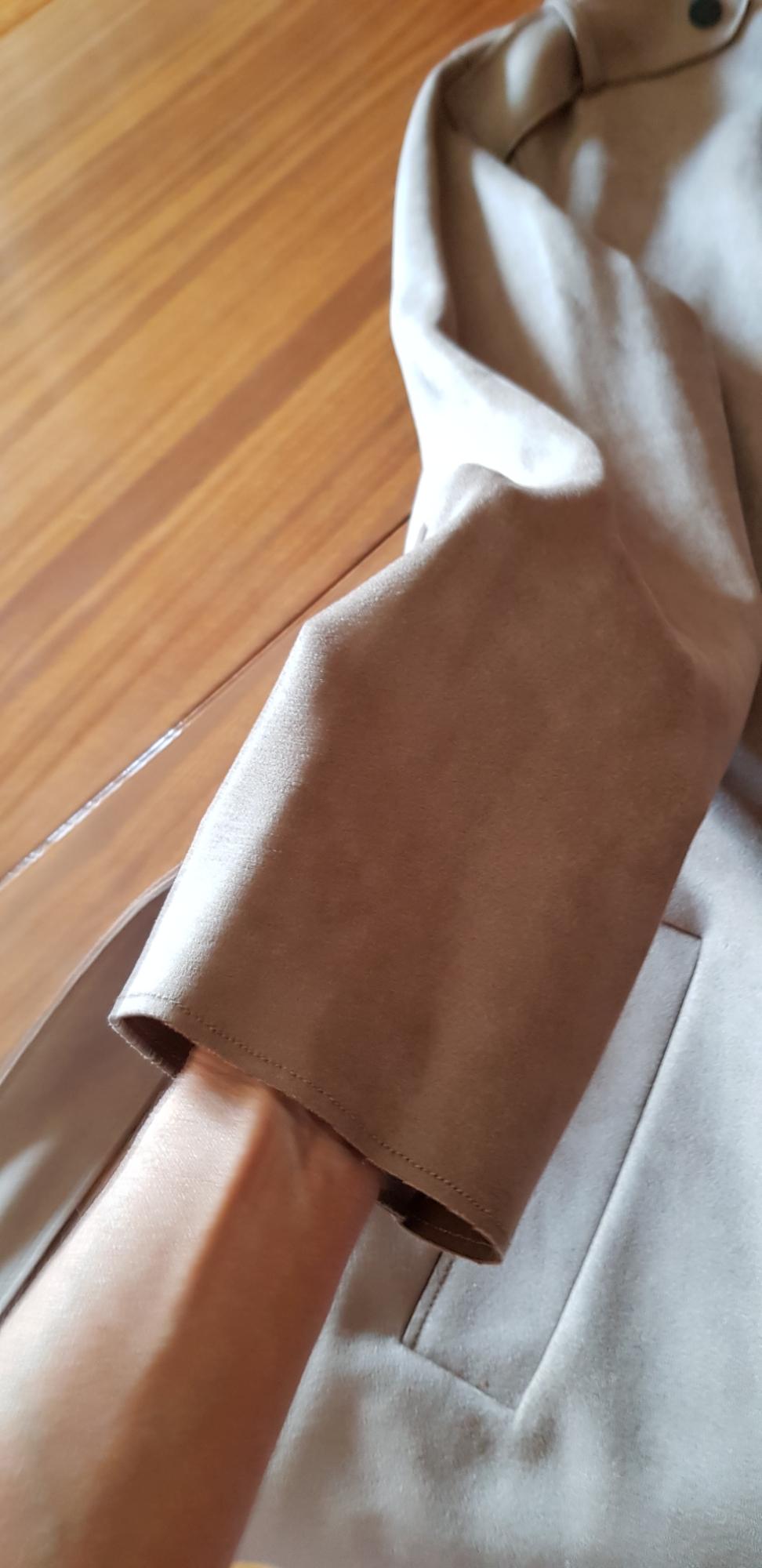 FAUX SUEDE BELTED TRENCH COAT - Image 6
