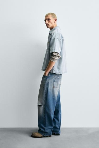 POLO EN DENIM LÉGER - Bleu clair de Zara - Image 3