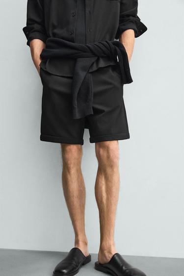 REGULAR FIT COMFORT BERMUDA SHORTS - Black by Zara - Image 4