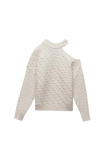 CABLE-KNIT SWEATER