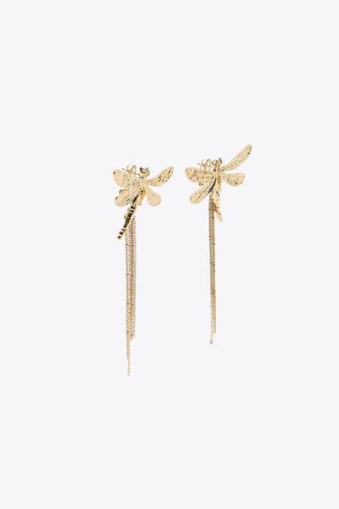 BOUCLES D'OREILLES MAXI LIBELLULE - Doré de Zara - Image 2