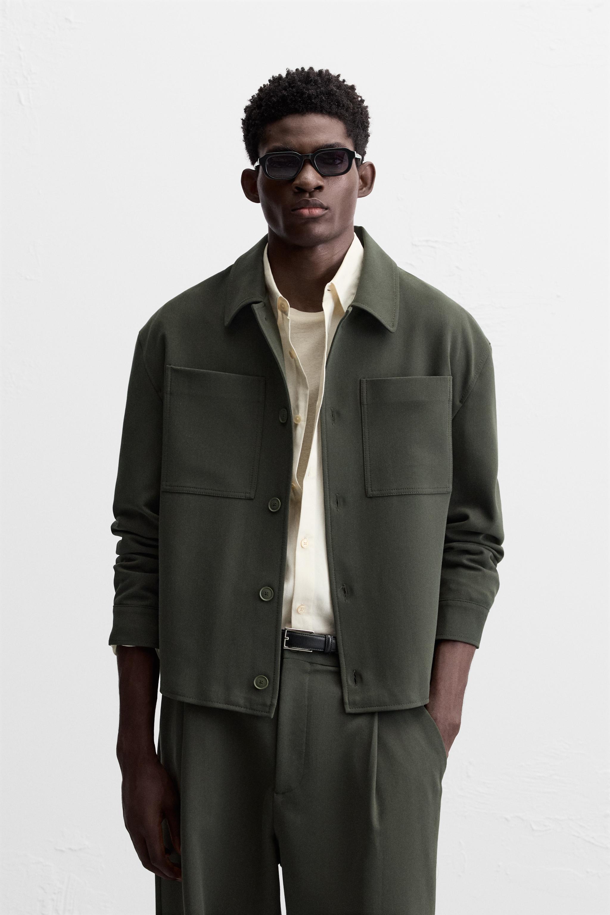 ★ZARA★ BOXY FIT OVERSHIRT BOXY FIT OVERSHIRT - Grey | ZARA South Africa