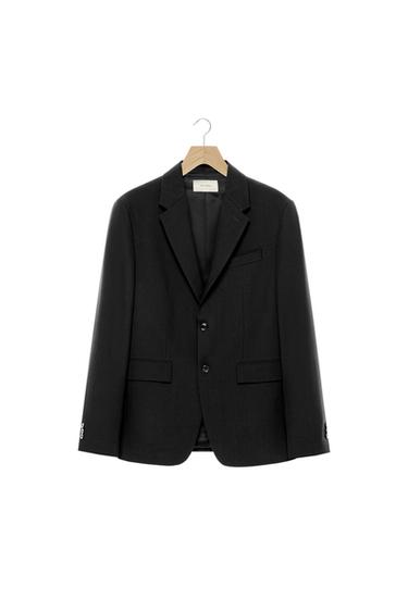 100% WOOL SUIT BLAZER - Black by Zara