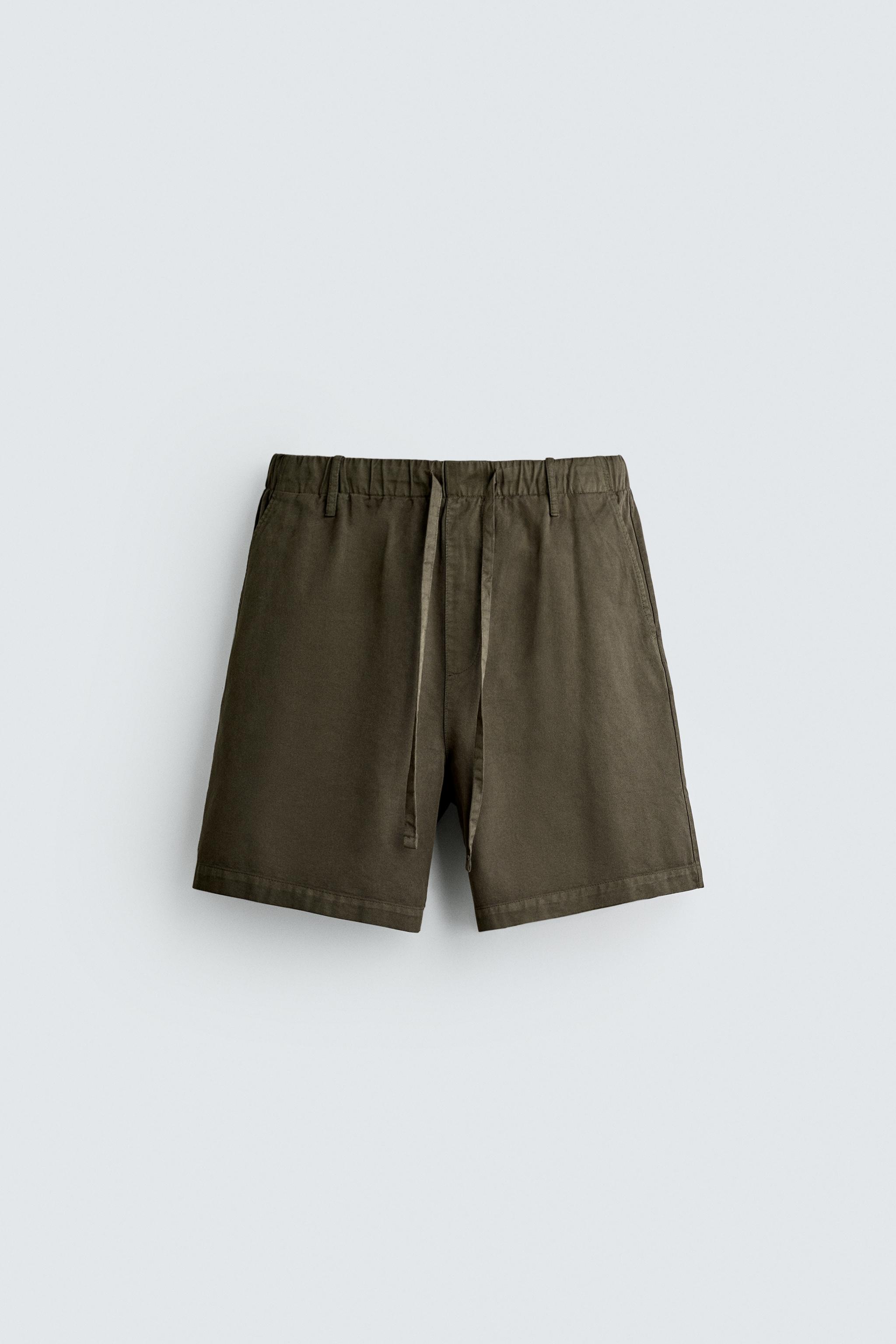 COTTON-LYOCELL REGULAR FIT SHORTS