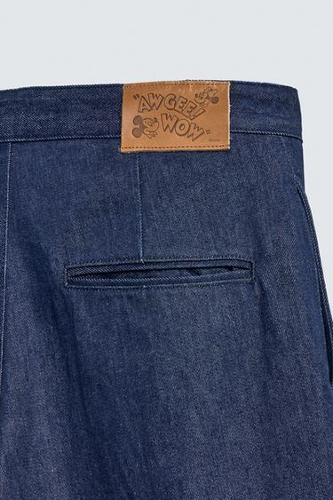 WIDE-LEG DENIM TROUSERS HARRY LAMBERT FOR ZARA X DISNEY - Navy blue by Zara - Image 9