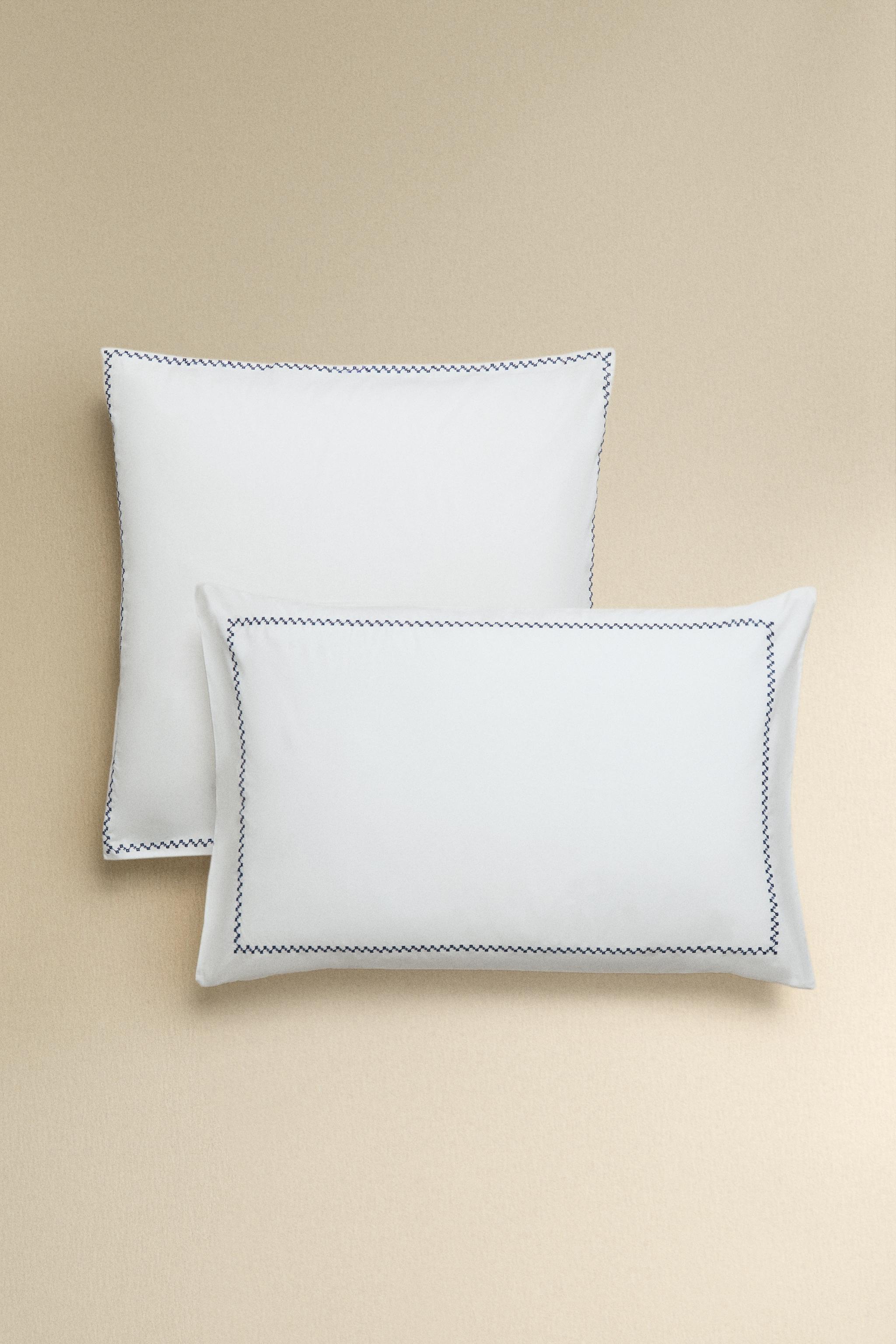 EMBROIDERED BORDER PILLOWCASE