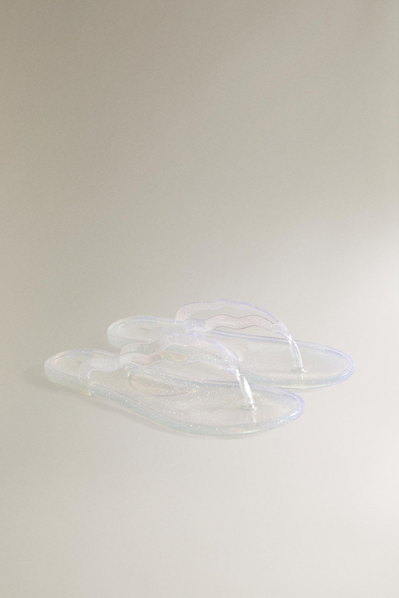 GLITTER SANDALS — Transparent