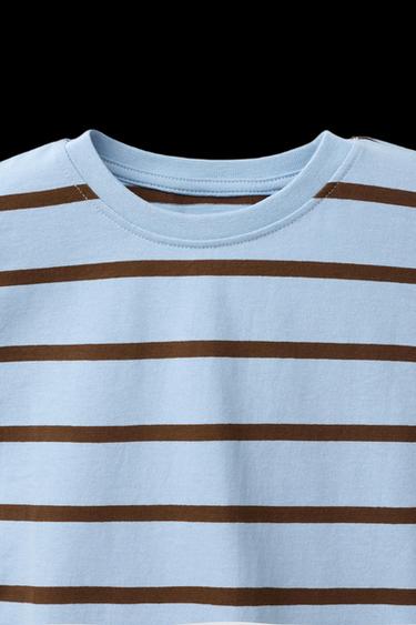 3-PACK OF STRIPED AND PLAIN T-SHIRTS - Brown-Blue by Zara