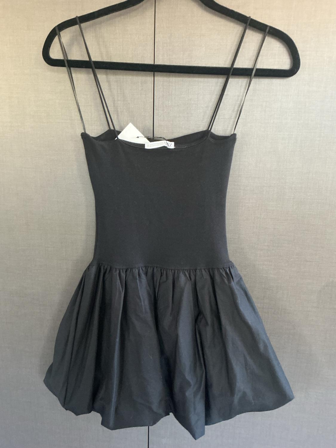 MIXED RIB POPLIN BALLOON DRESS - Image 2