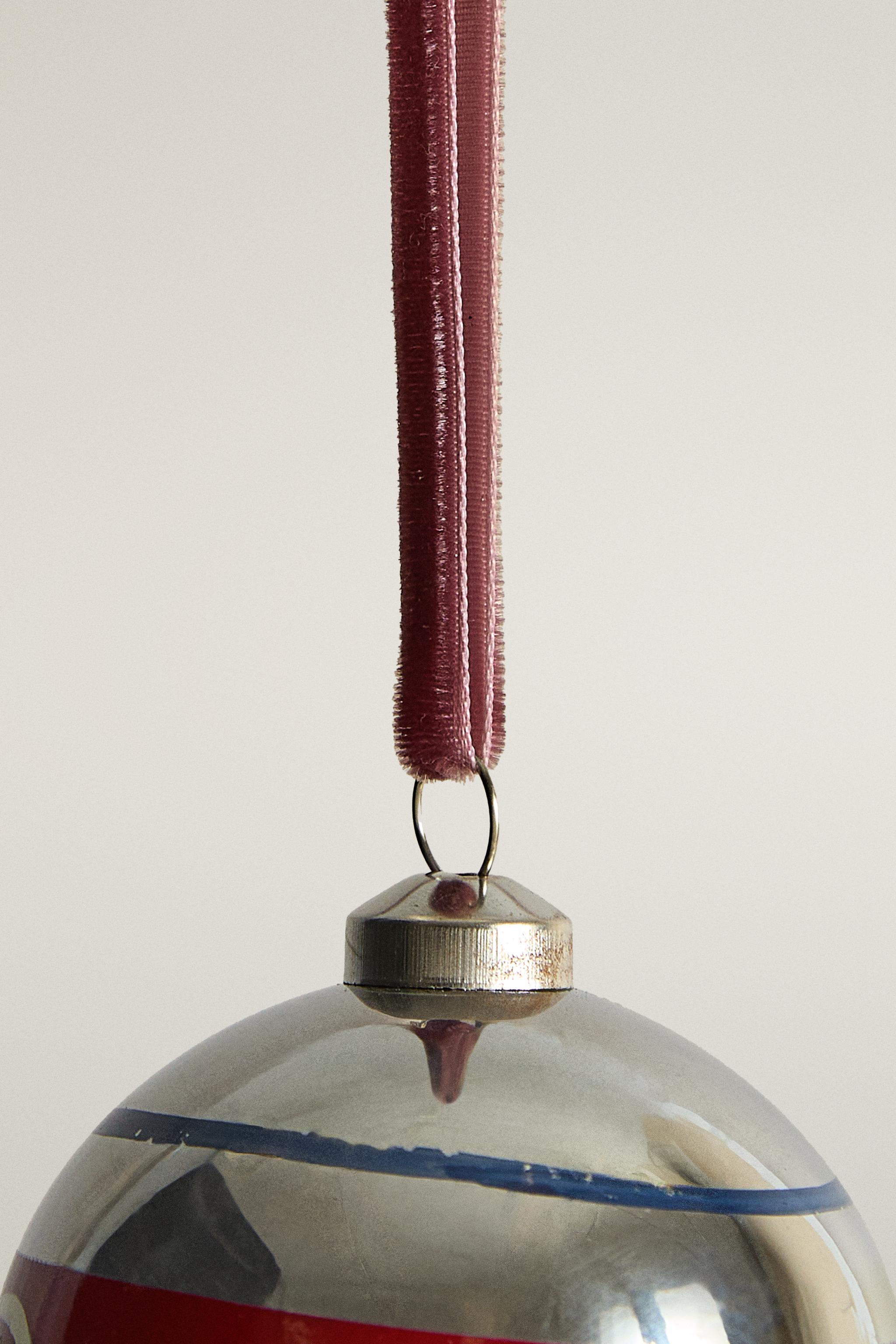 DÉCORATION SAPIN DE NOËL BOULE RAYÉE