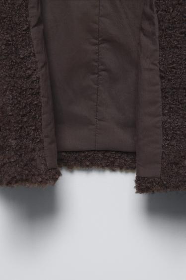 WOOL AND ALPACA JACKET - Brown by Zara - Image 4