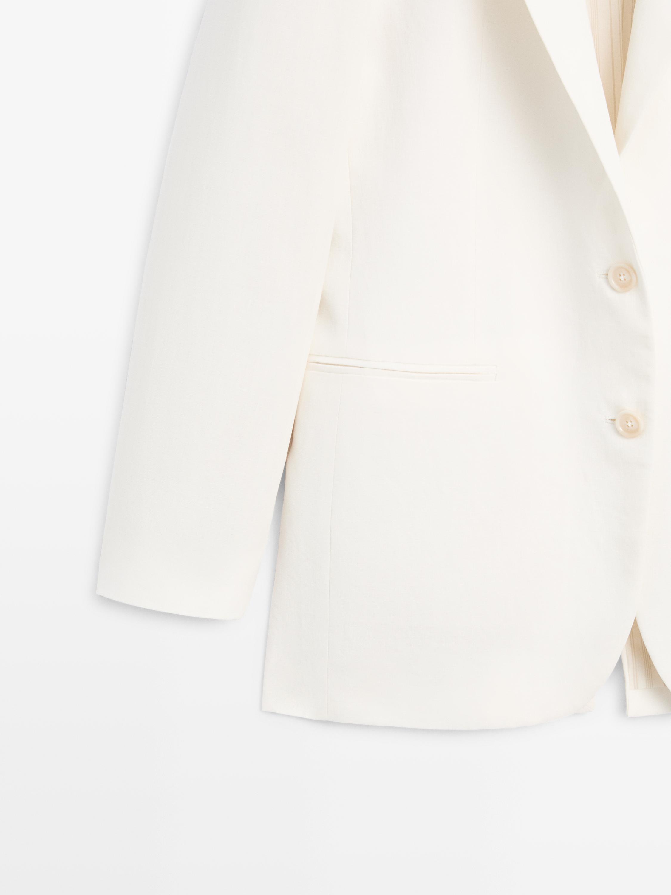 100% linen oversize blazer
