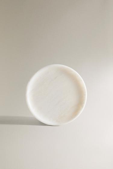 WHITE MARBLE BATHROOM SOAP DISH - White by Zara