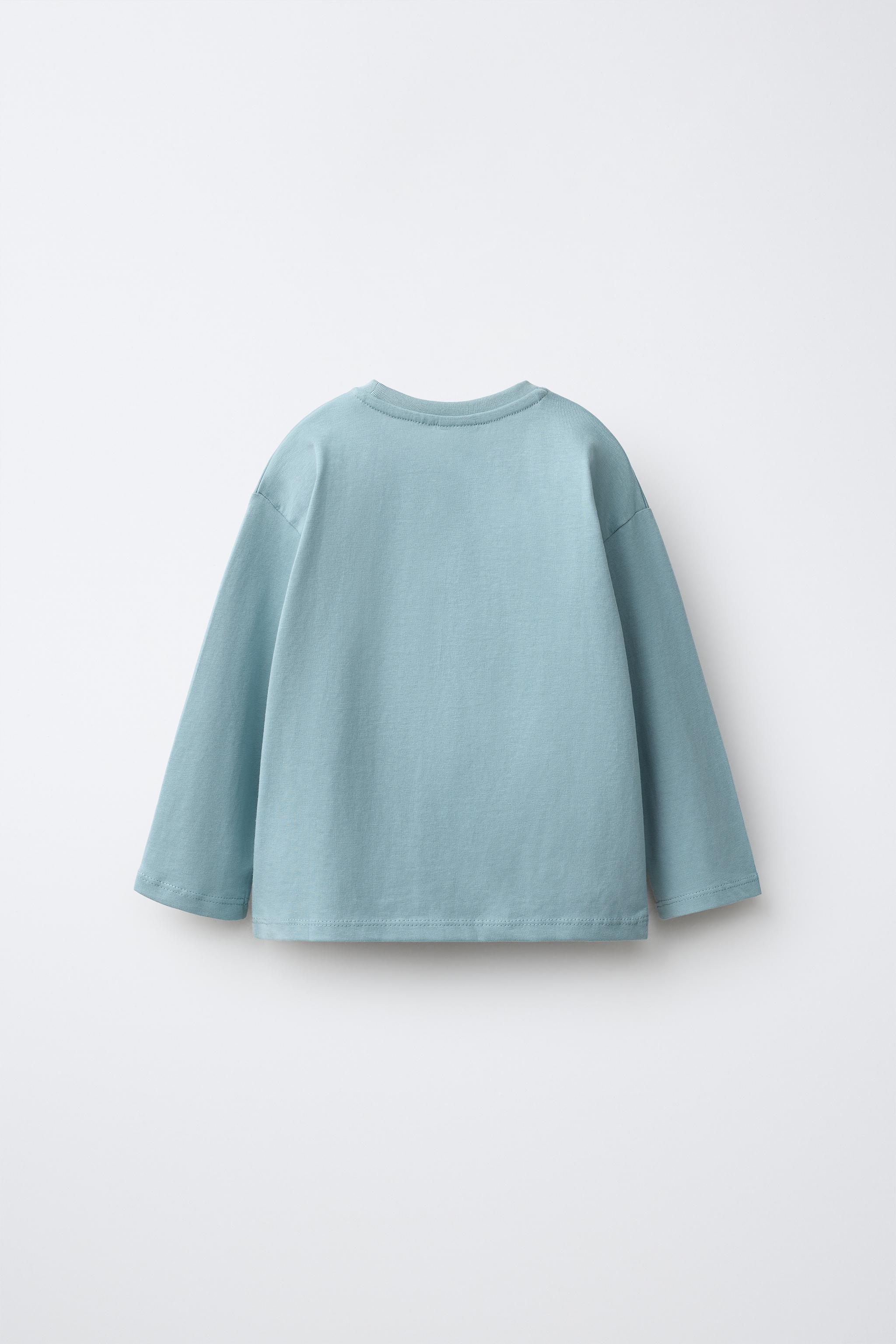 EMBROIDERED HEART T-SHIRT — Bluish