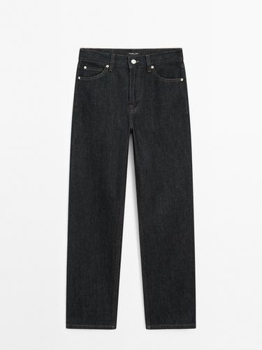 Zara Straight-leg high-waist jeans - Blue