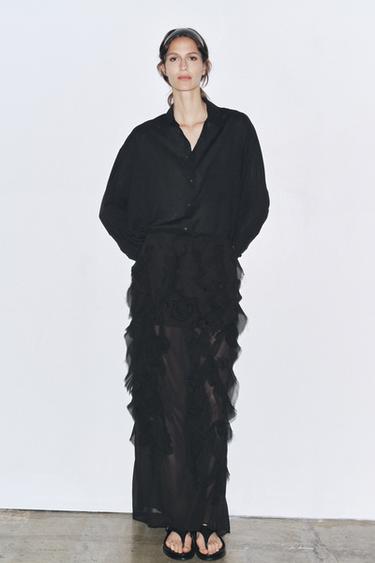KOSZULA OVERSIZE ZW COLLECTION - Czarny Zara - Obraz 0