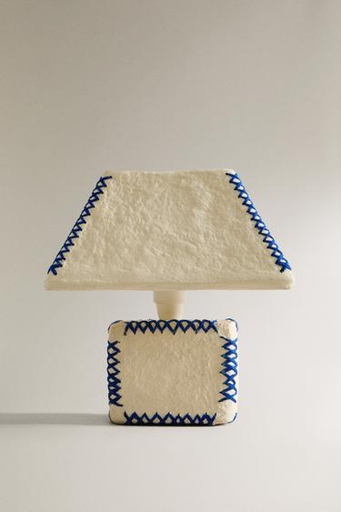PAPIER-MÂCHÉ TABLE LAMP - White by Zara - Image 0