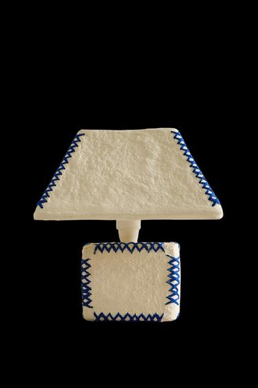 PAPIER-MÂCHÉ TABLE LAMP - White by Zara - Image 0