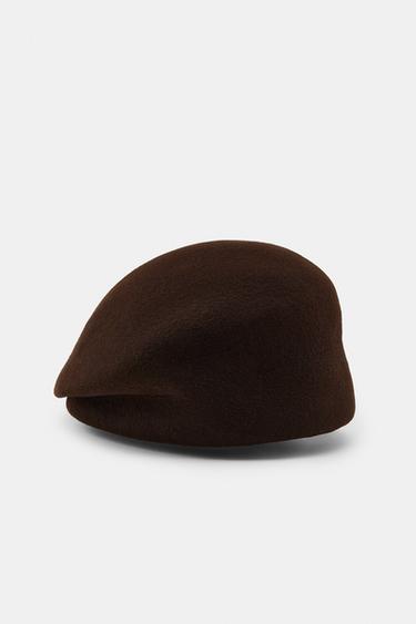 BONNET CASQUETTE 100% LAINE - Marron de Zara - Image 5
