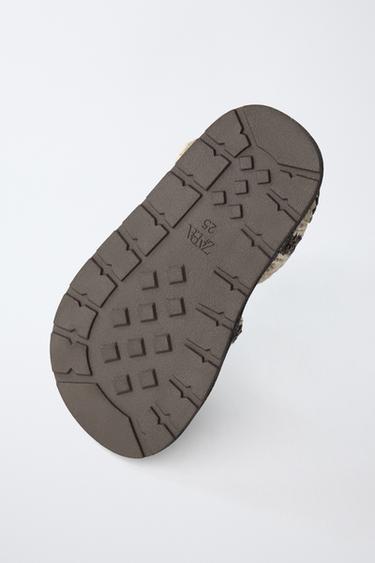 SANDALES STYLE PLAGE CROCHET - Marron de Zara - Image 6