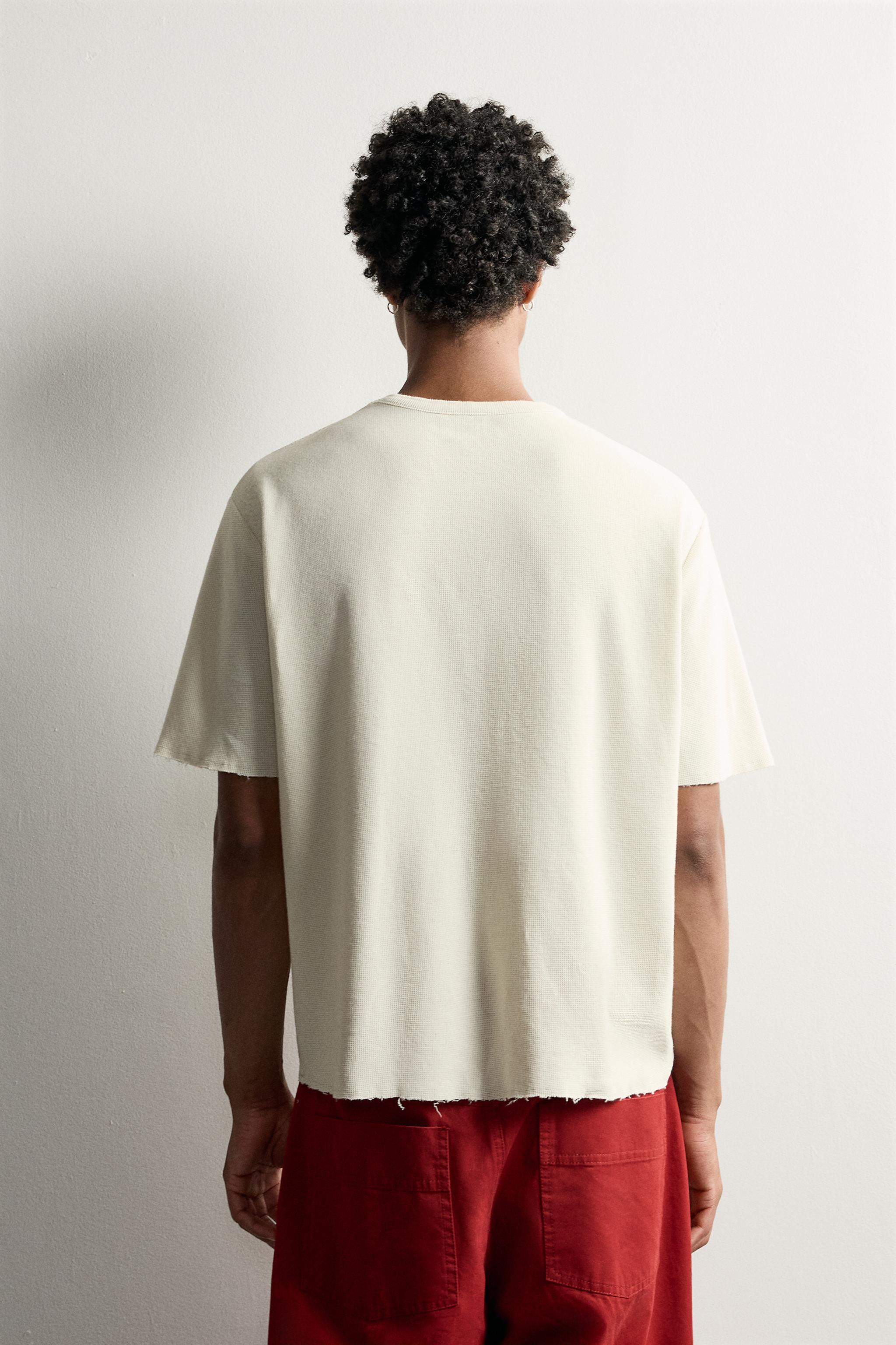 T-SHIRT EN MAILLE IMPRIMÉ LAVÉ