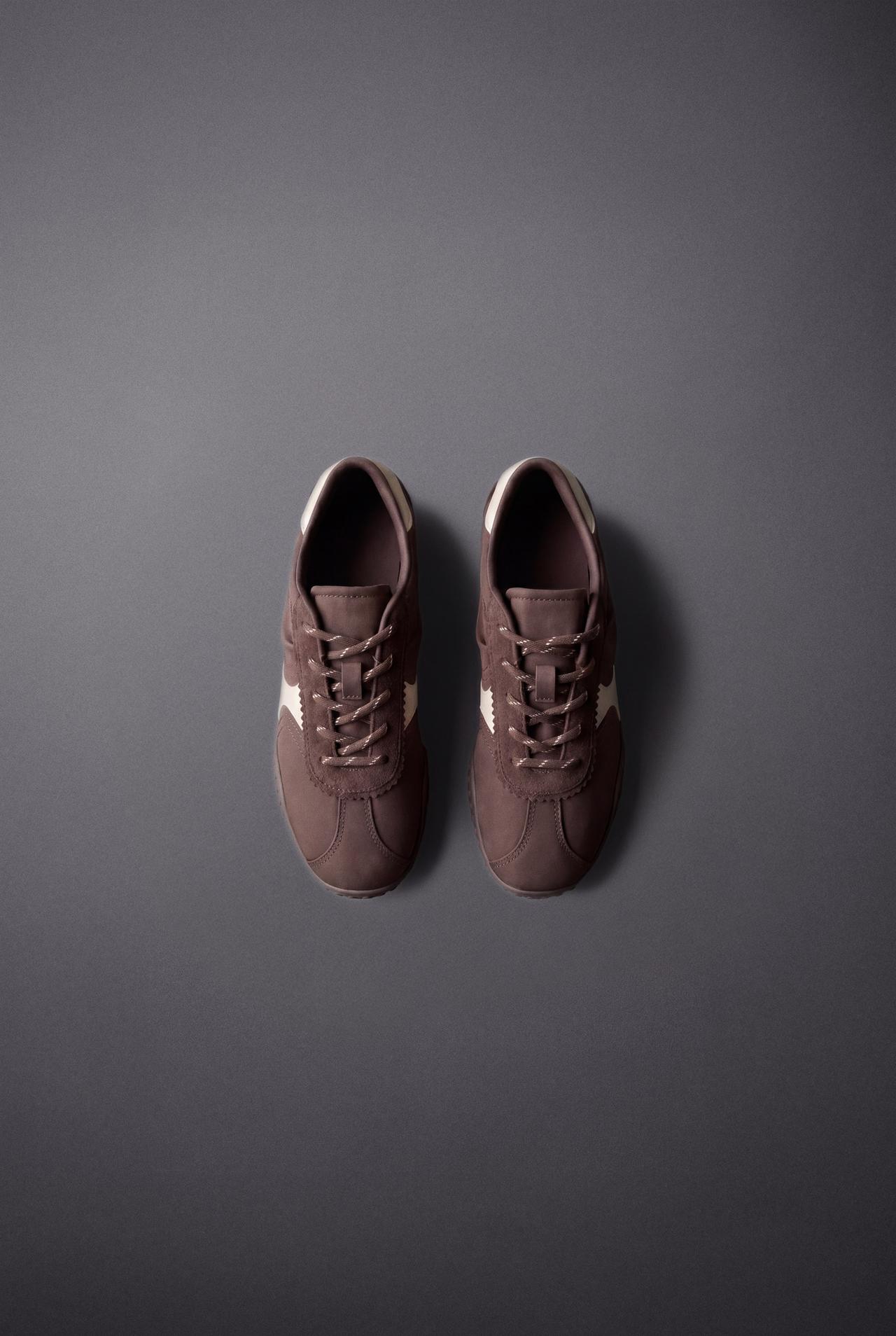 SLIM SOLE TRAINERS — Brown